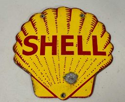 Shell Clamshell Enamel Sign No Reserve