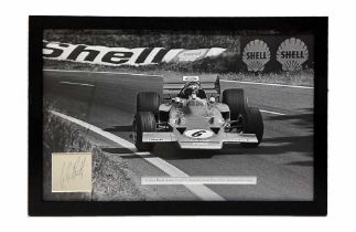 Jochen Rindt Framed Autograph Presentation (1942 - 1970)