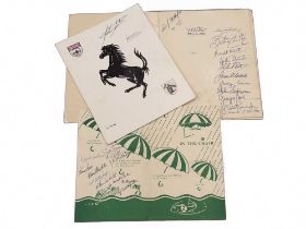 Three Signed BRDC Dinner Dance Menus