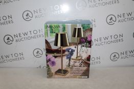1 BOXED MIKASA TOUCH CONTROL LED LAMP SET OF 2 RRP Â£49