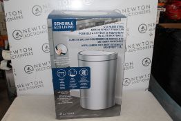 1 BOXED EKO SEMI-ROUND 47L STAINLESS STEEL MOTION SENSOR BIN RRP Â£99