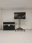 Sony KD-49X8305C Flat Screen Television, Unicol Mobile Stand & Flight Case