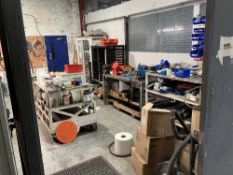 Contents of the Plate & Tray Machine Maintenance Room