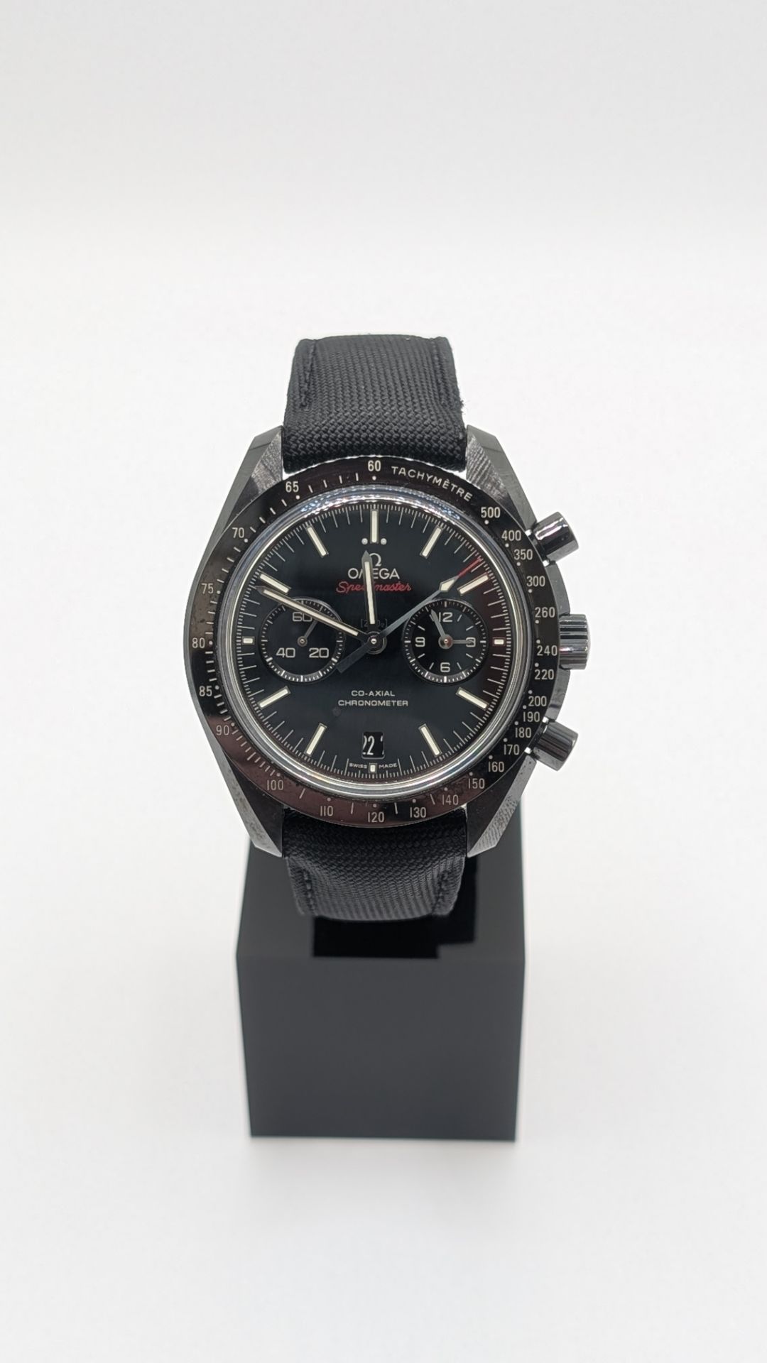 Omega Speedmaster Dark Side of the Moon Black Ceramic, Coated nylon fabric strap
