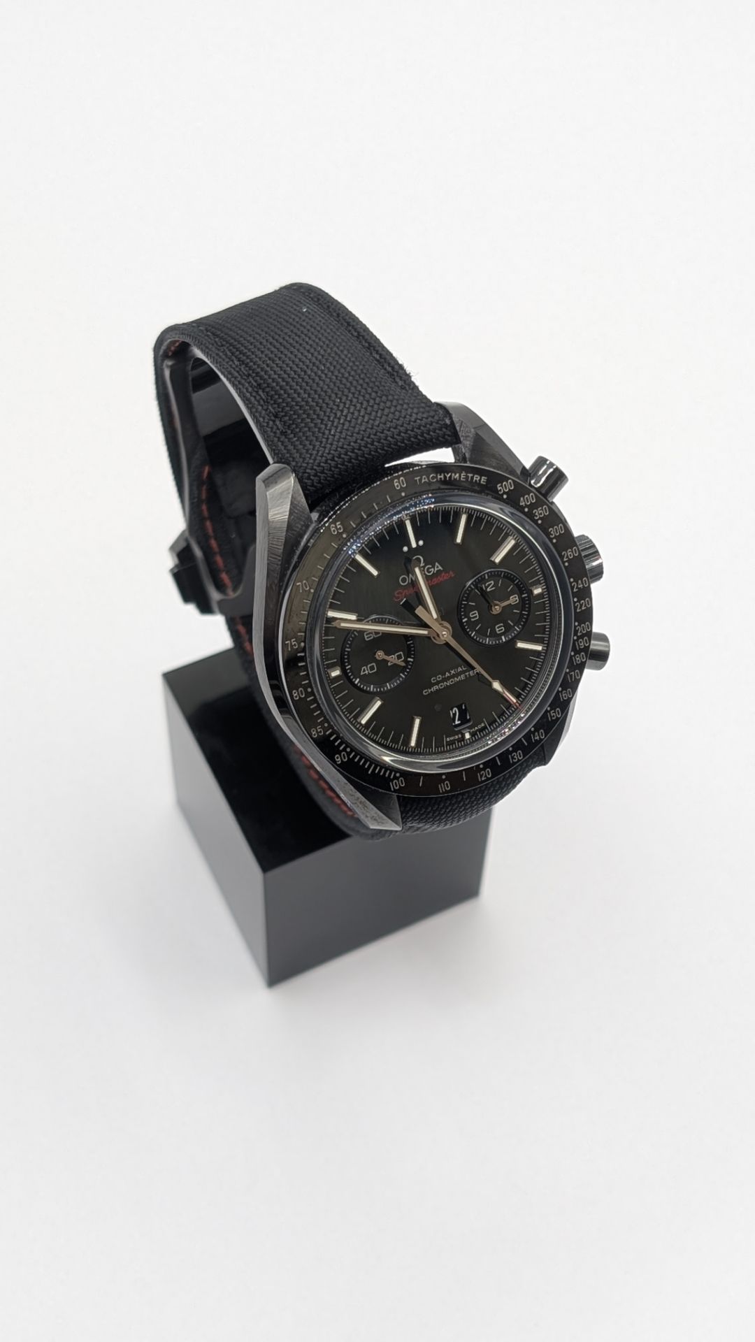 Omega Speedmaster Dark Side of the Moon Black Ceramic, Coated nylon fabric strap - Image 3 of 13