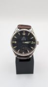 Omega Railmaster Chronometer XXL Aqua Terra 49mm, Brown leather strap