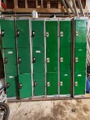 (6) Three door locker units with keys