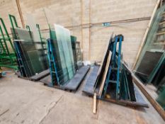 (4) Forklift stillages with contents of glass
