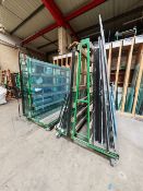 (2) Mobile layup trolleys with quantity of glass
