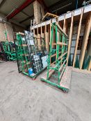 (2) Mobile layup trolleys with quantity of glass