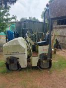 Terex TV800 vibrating double drum ride on roller