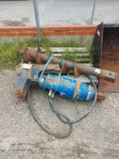Auger torque earth drill complete with excavator attachment & single drill bit