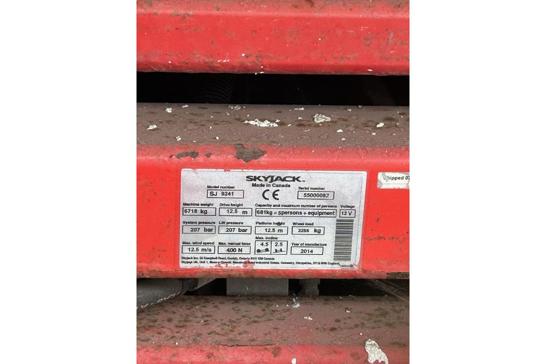 Skyjack SJ9241 14mtr Diesel Scissor Lift - Image 6 of 12