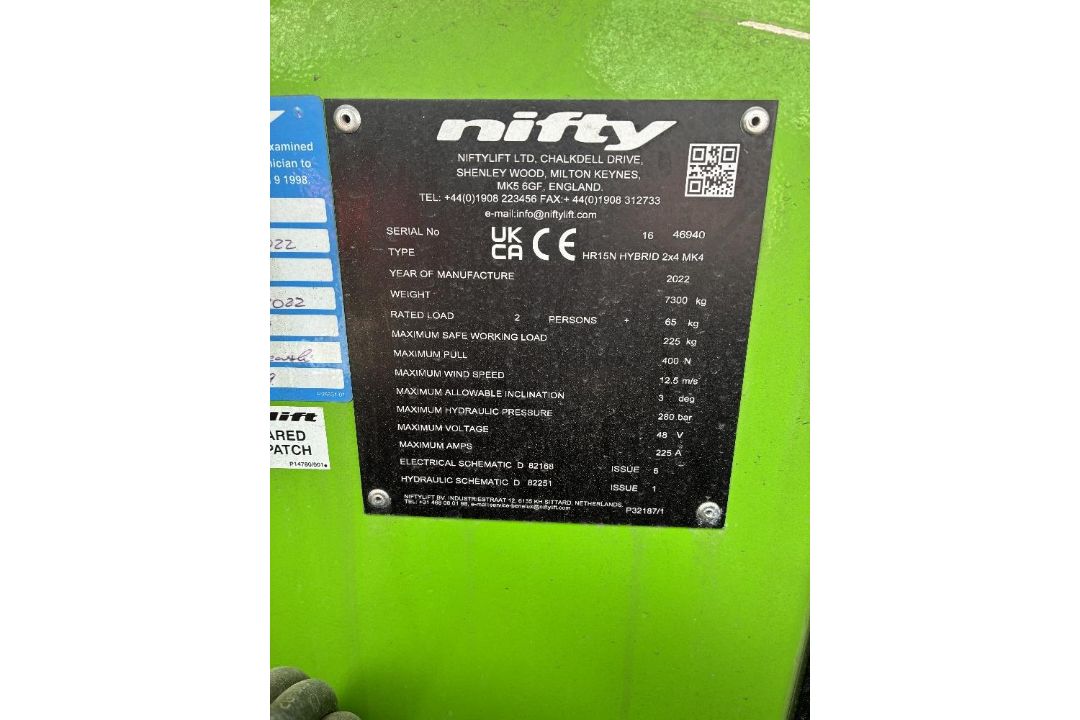 Niftylift BS1650 HR15N Hybrid 15m Multi-Power Boom - Narrow - Image 16 of 16