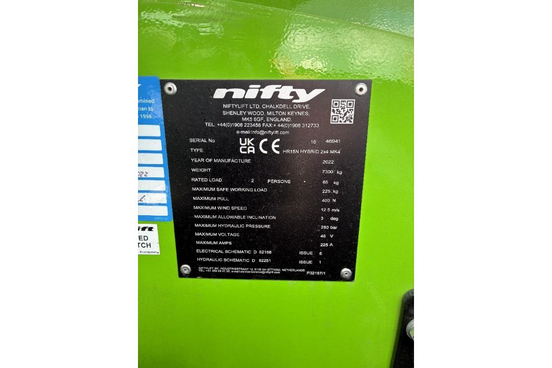 Niftylift BS1650 HR15N Hybrid 15m Multi-Power Boom - Narrow - Image 16 of 16