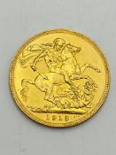 George V gold sovereign, 1913