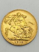George V gold sovereign, 1913