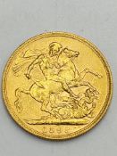 Victorian gold sovereign, 1898