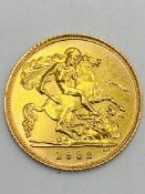 Elizabeth II gold half sovereign, 1982