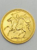 Elizabeth II Isle of Man gold sovereign, 1973