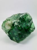 A large green 'monatomic Andara' glass specimen