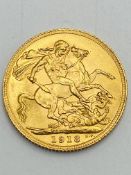George V gold sovereign, 1913