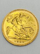 Elizabeth gold half sovereign, 1982