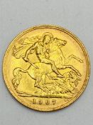 George V gold half sovereign, 1907