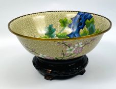 A 20th century Chinese cloisonne bowl