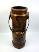 A 19th century leather cordite carrier