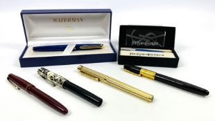 Collection of fountain pens to include Parker, Shafer and Waterman
