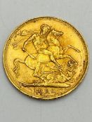 Victorian gold sovereign, 1890