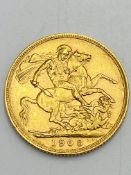 Edwardian gold sovereign 1906