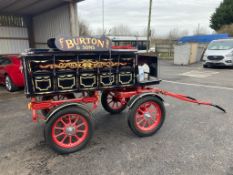 LIGHT TRADE VAN, built on artillery-type wheels with pneumatic tyres and chrome fittings.