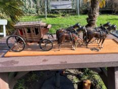 Stagecoach and four horses model
