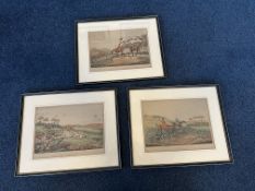 Collection of three hare coursing prints