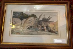 Print of Farm Wagon 1934 by B Cassom