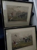 Two framed 'Bull Baiting' pictures
