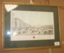 The Market Place Nottingham coaching scene, pencil signed Gibson, 27x19