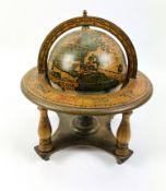 An Italian made contemporary tabletop globe