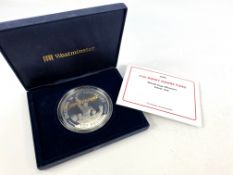 A cased 2006 Gibraltar issued 5oz silver collector limited edition coin