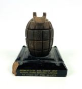 WWI Hand Grenade Casting inkwell