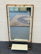 A painted pine framed mirror