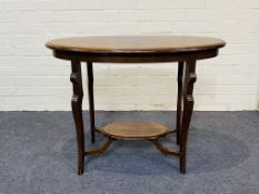 A 1920's mahogany oval top occasional table