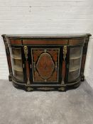 A good mid 19th century ebonised and red tortoiseshell boulle work credenza