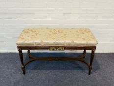 A good quality rosewood duet stool with a lift top seat