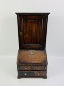 A good mid 18th century mahogany miniature bureau bookcase