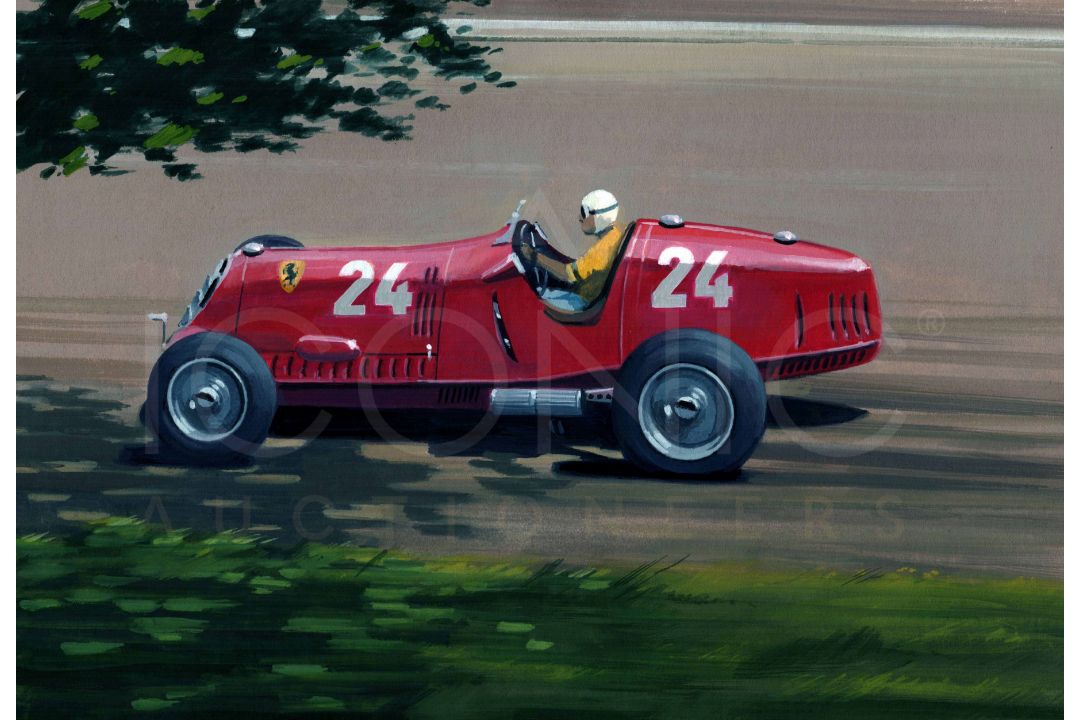 Tazio Novulari's Alfa 8C Winning at the 1936 Hungarian Grand Prix by Martin Tomlinson - Image 1 of 2