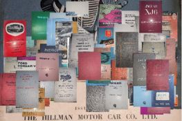 A Large Selection of Car, Truck and Van Manuals from the 1940s to 1970s