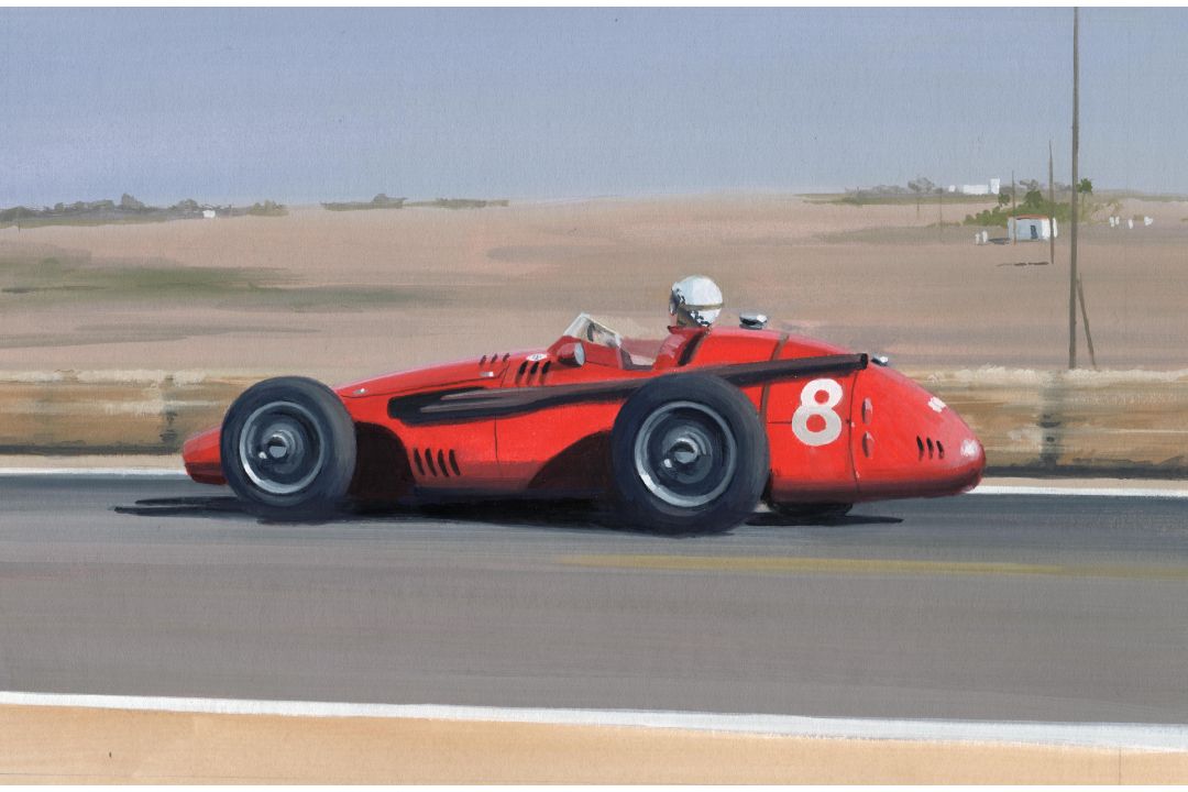 Jean Behra's Maserati 250F at the Moroccan Grand Prix 1957 by Martin Tomlinson - Image 2 of 2